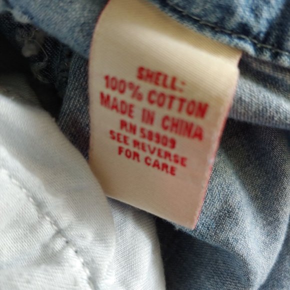 Reba Maxi denim skirt embroidery & contrasting fabric patch pockets size 12 zip - Picture 14 of 16